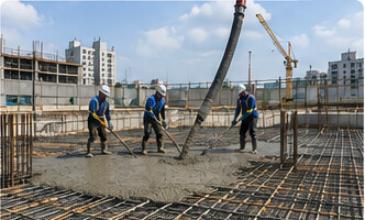 보와 슬래브 콘크리트 공사